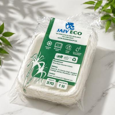 JAIV ECO  Premium Quality Eco-Friendly Square Plates – Strong, Safe  Sustainable 25pcs